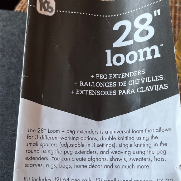 Kb 28” Wooden Knitting Loom Set with Tools - Picture 10 of 10